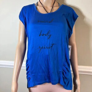 Pink Lotus Blue Top Large